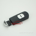 Key shell emergency key 2 button smart key case for Mazda